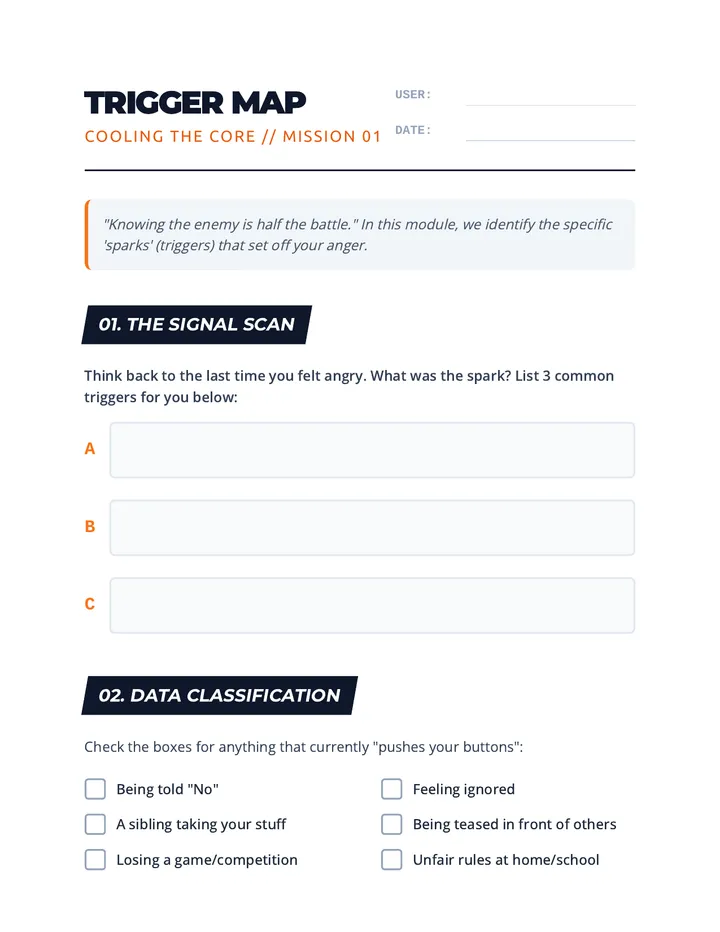 Trigger Map Worksheet