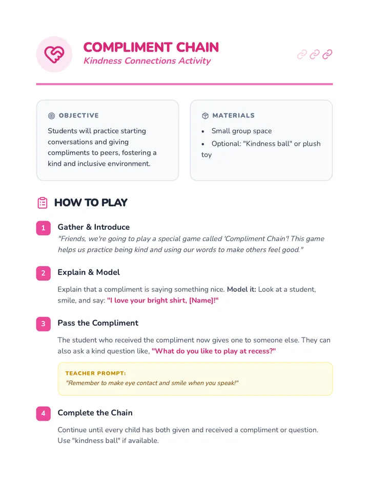 Kindness Connections Activity
