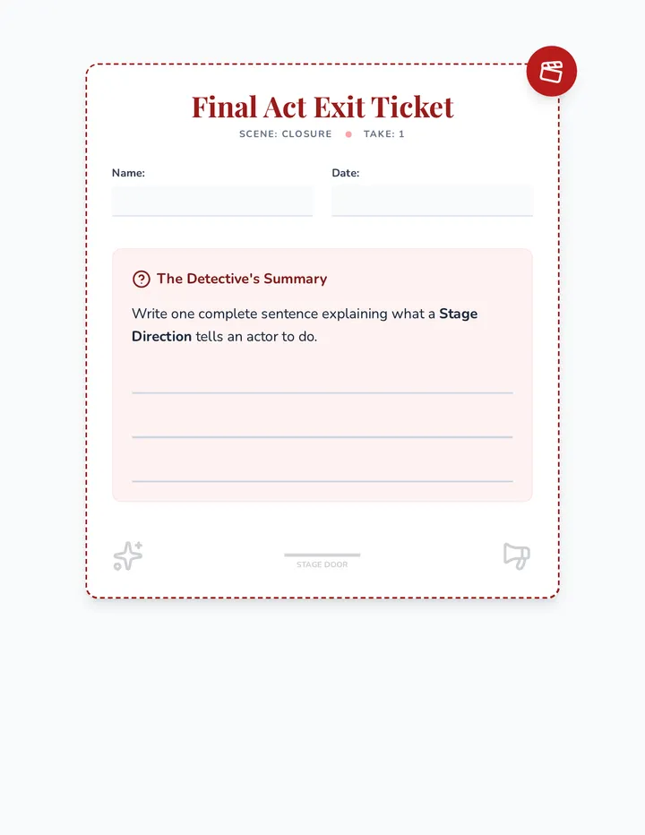 Script Detectives Exit Ticket