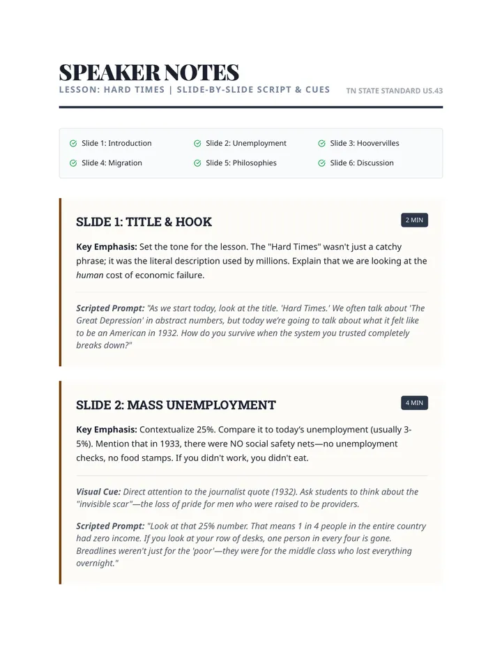 Hard Times Speaker Notes