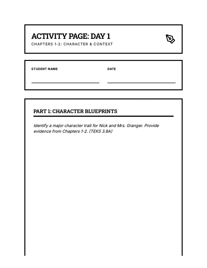 Day 1 Activity Page