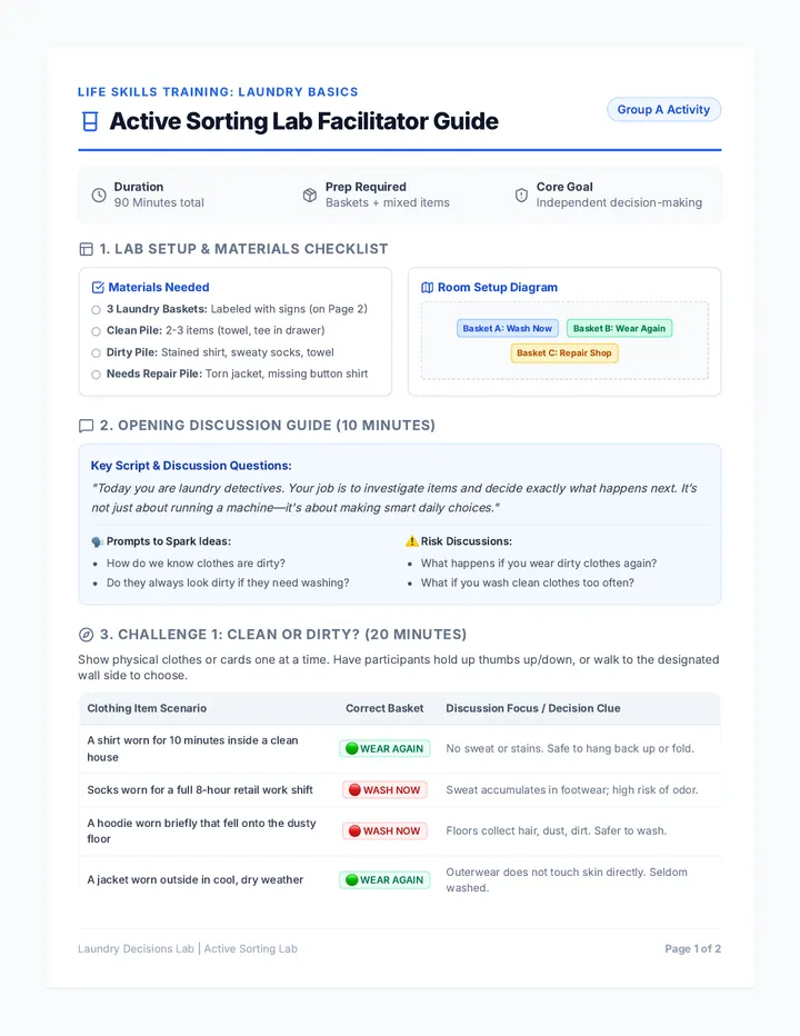 Laundry Lab Facilitator Guide