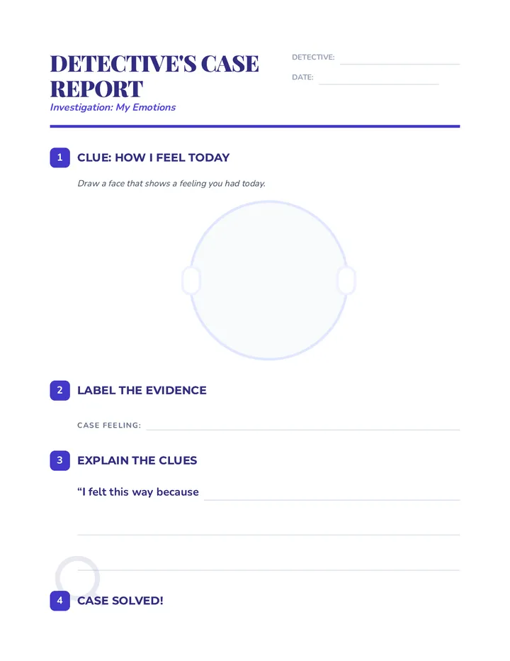 Feelings Reflection Worksheet