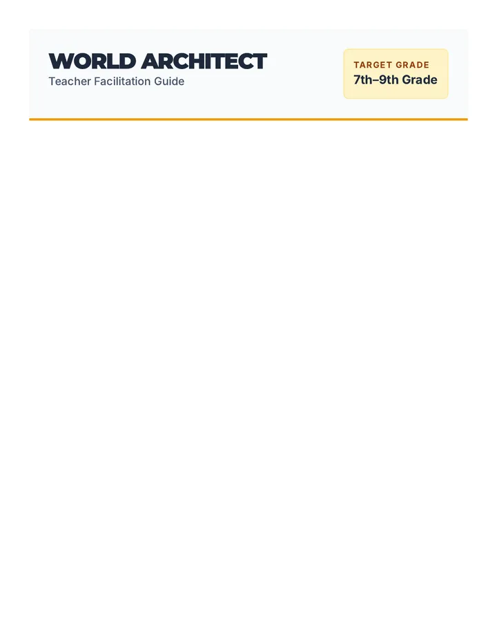 World Architect Teacher Guide