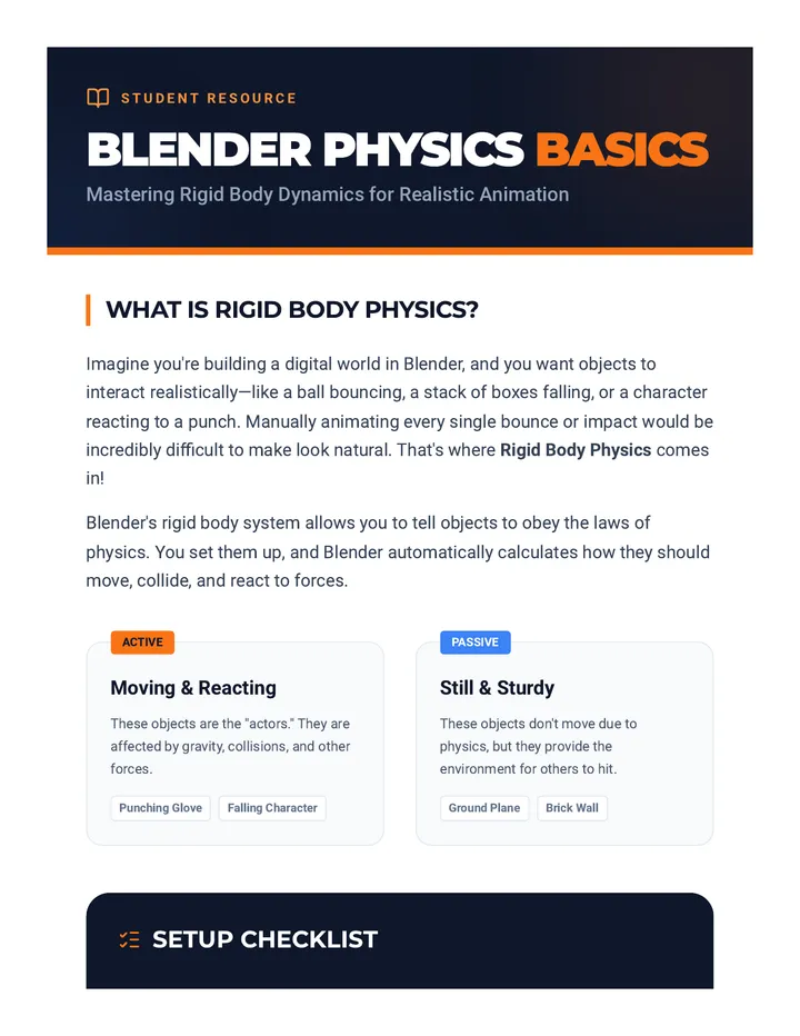 Blender Physics Reading