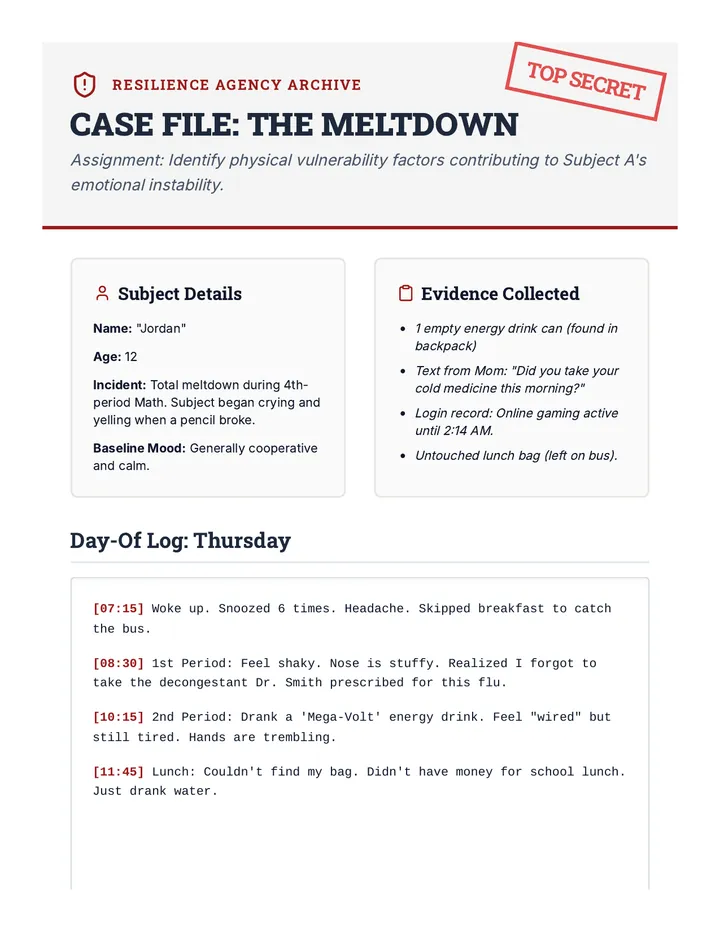 Meltdown Case File Worksheet