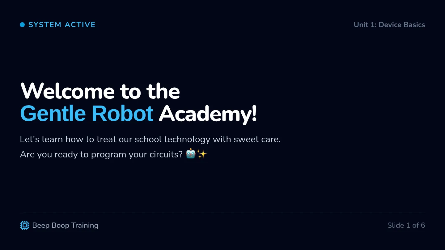 Gentle Robot Presentation Slides