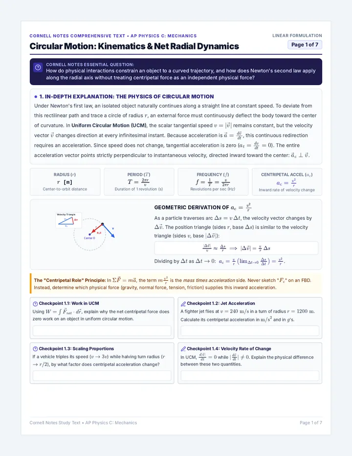 Circular Dynamics Reading Guide