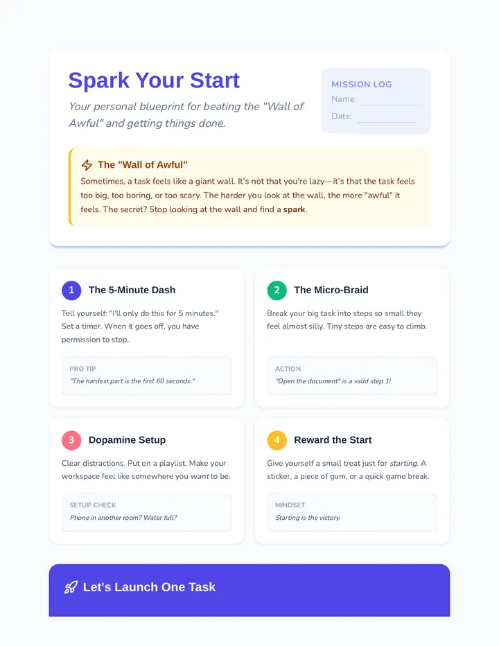 Spark Start Worksheet