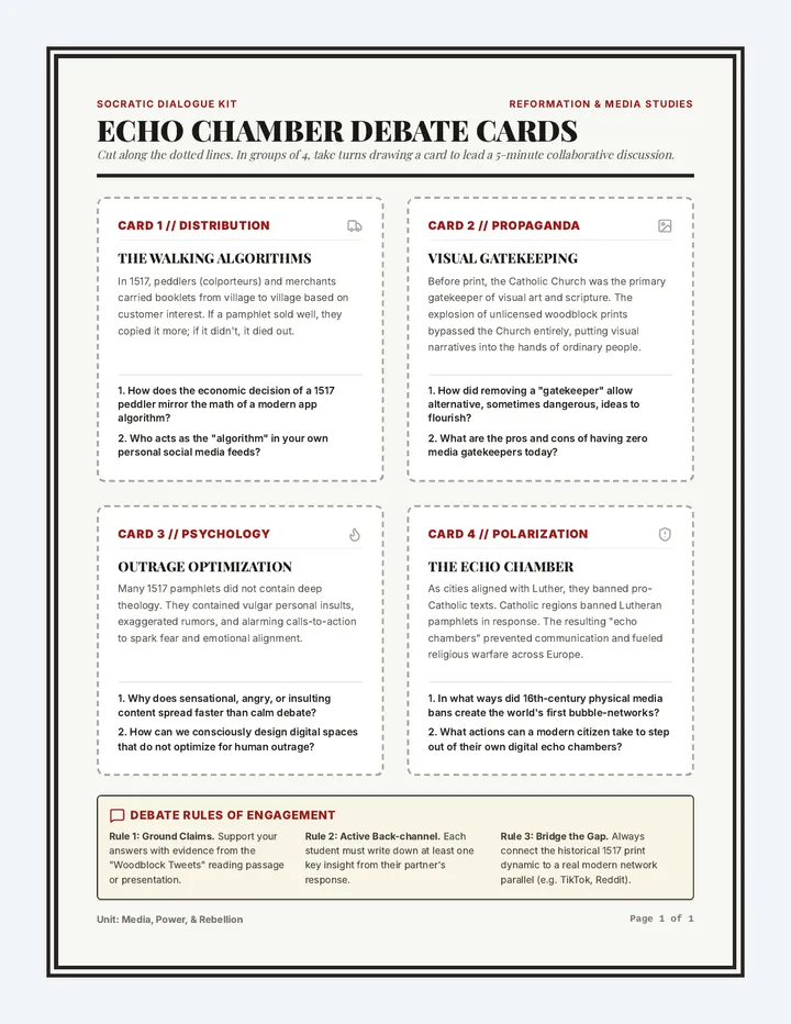 Echo Chambers Discussion Cards