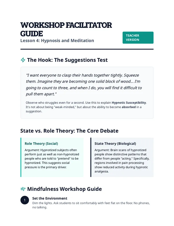 Mindfulness Workshop Guide