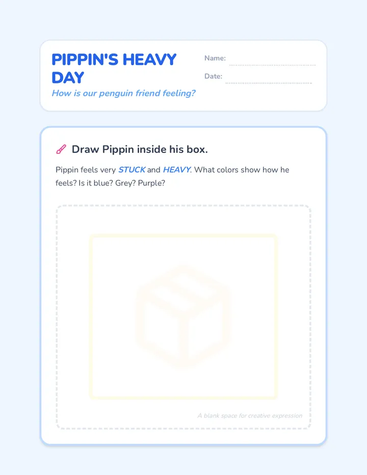 Pippin Mood Drawing Worksheet