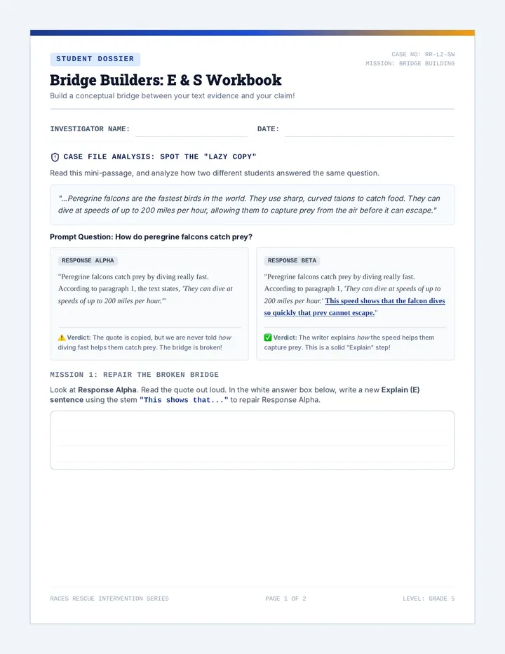 Bridge Builders Student Workbook