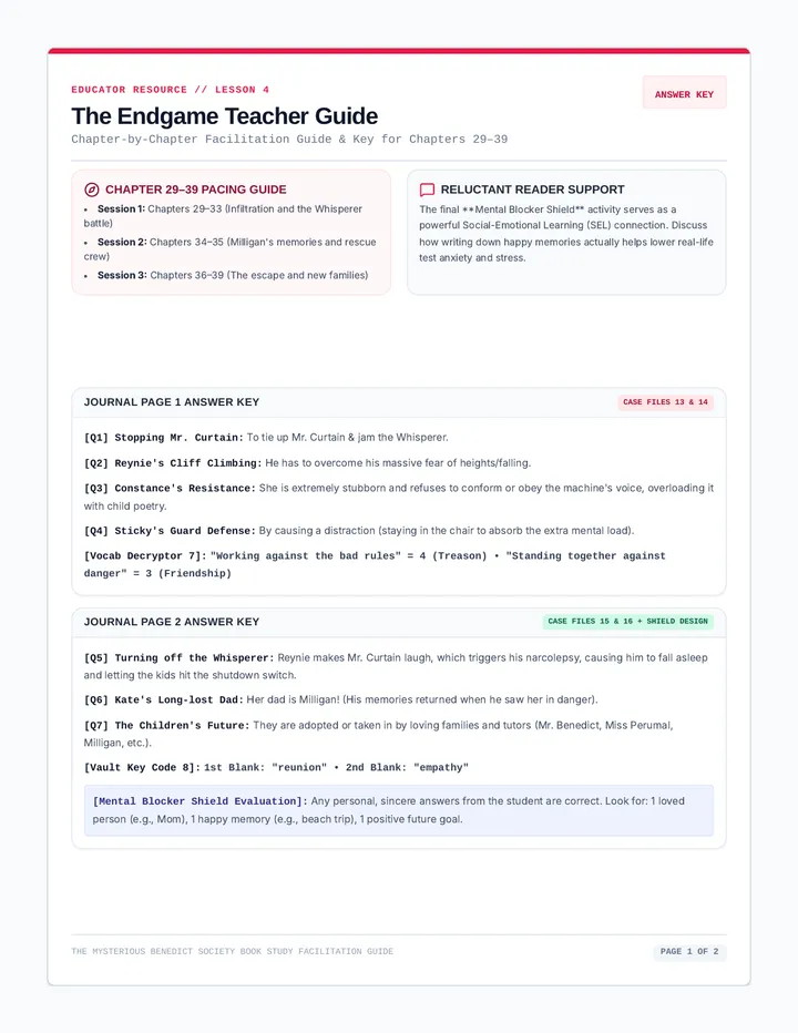 The Endgame Teacher Guide