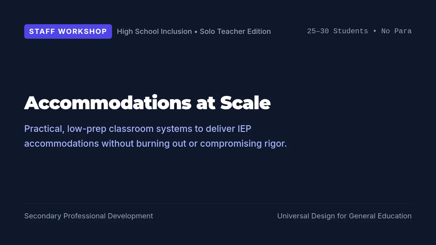 Accommodations Playbook Presentation Slides