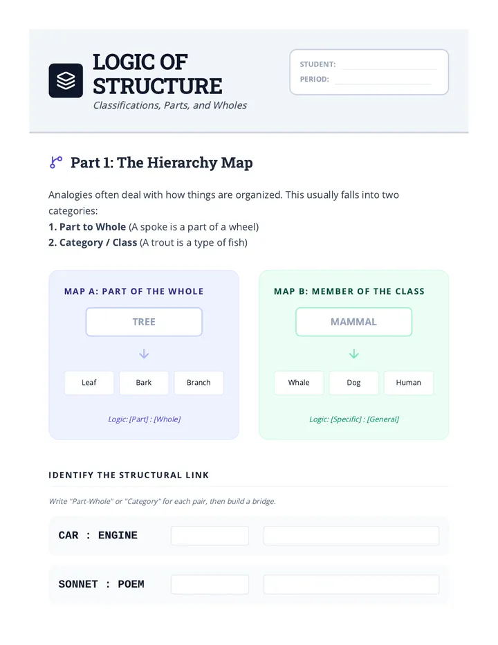 Structural Logic Worksheet