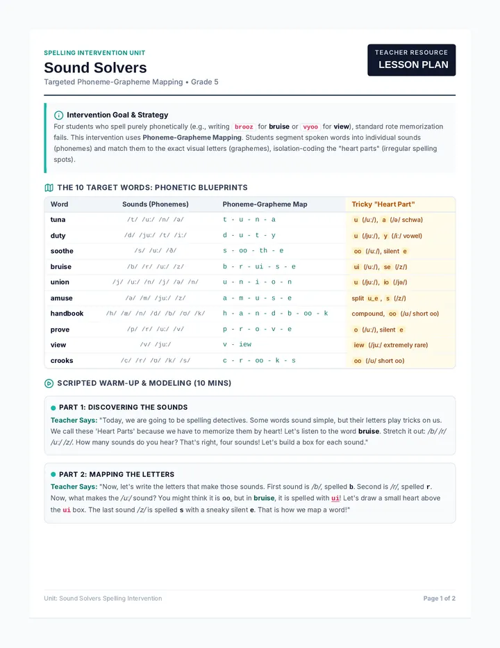 Sound Solvers Teacher Guide