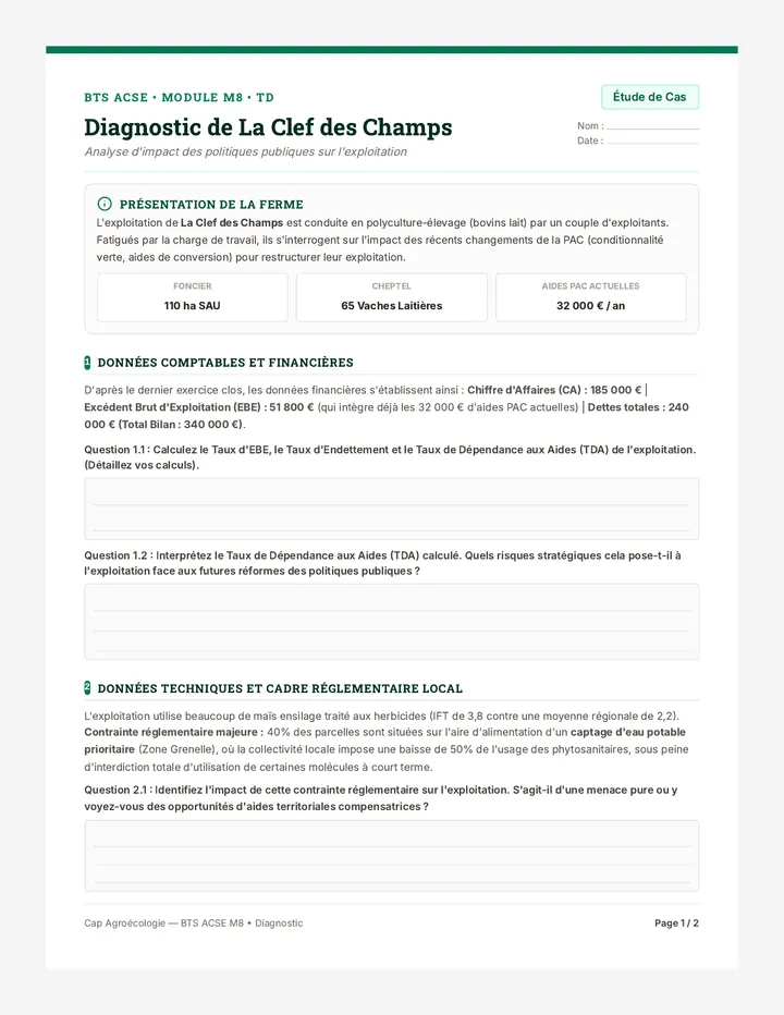 Clef des Champs TD