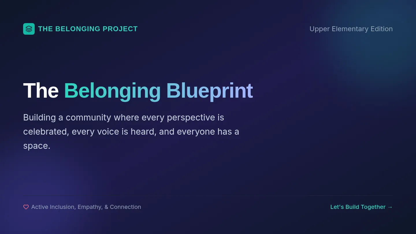 Belonging Blueprint Slides