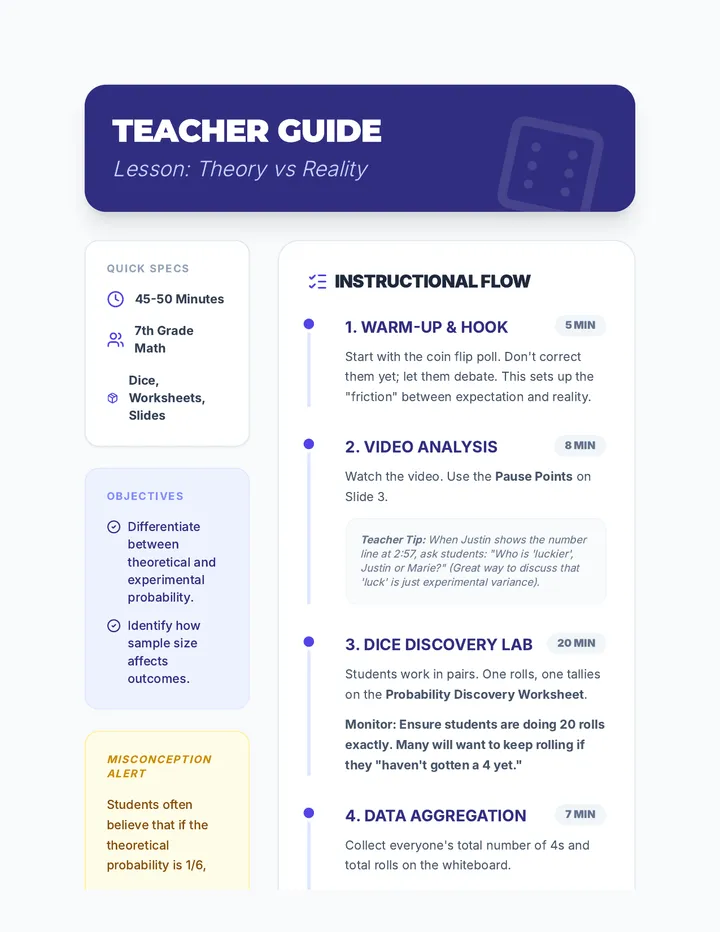 Probability Teacher Guide