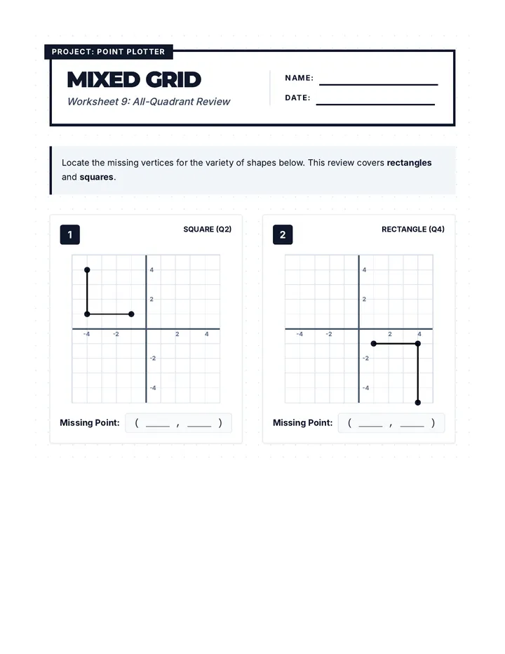 Square Squad Worksheet