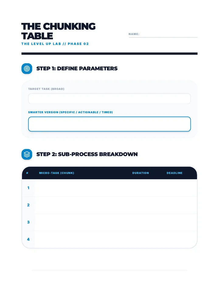 Mission Control Chunking Handout