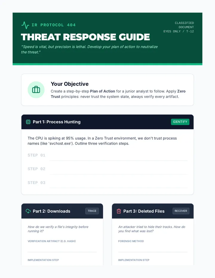 Threat Response Guide Project
