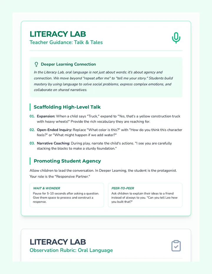 Oral Language Teacher Guide
