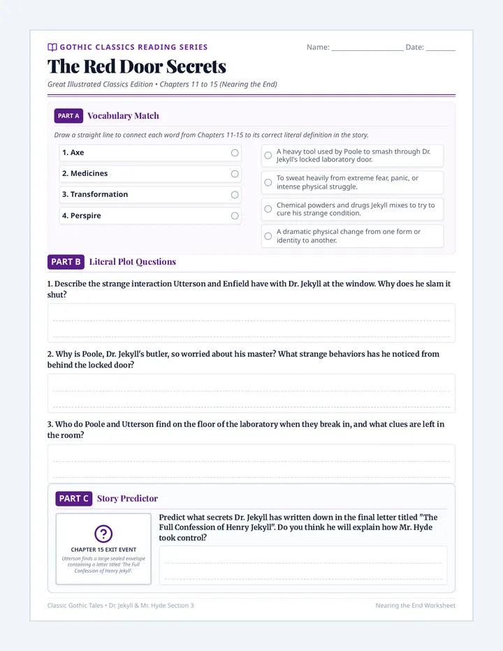 Jekyll and Hyde End Worksheet