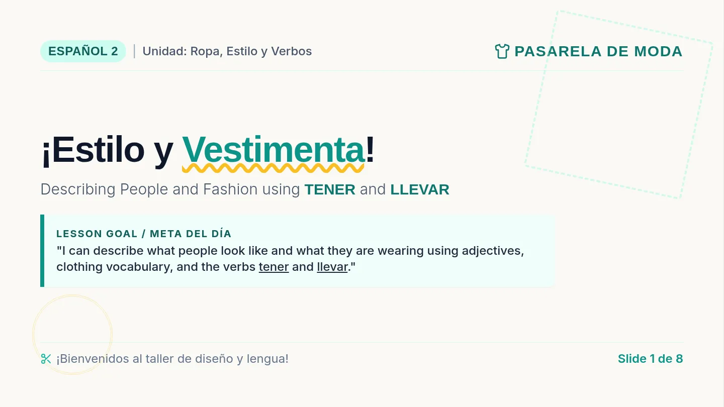 Estilo y Vestimenta Slides