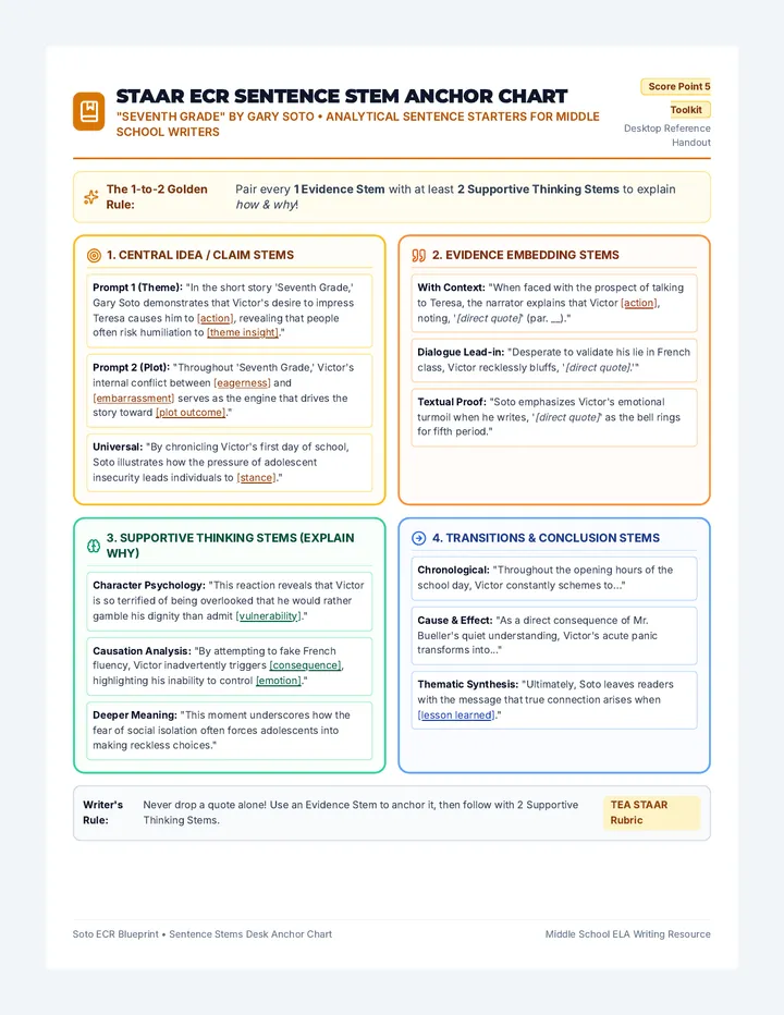 Soto ECR Sentence Stems Reference