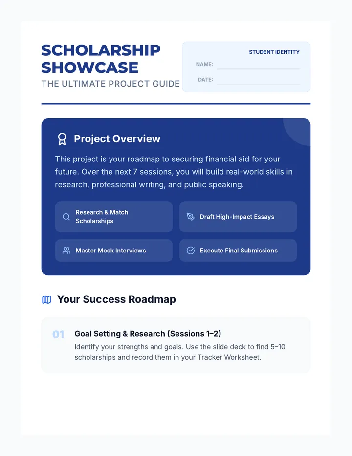 Scholarship Showcase Project Guide