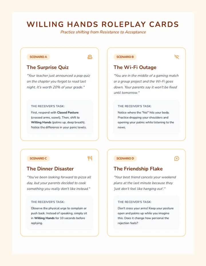 Willing Hands Role-play Cards