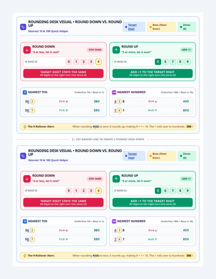 Rounding Rules Reference Chart