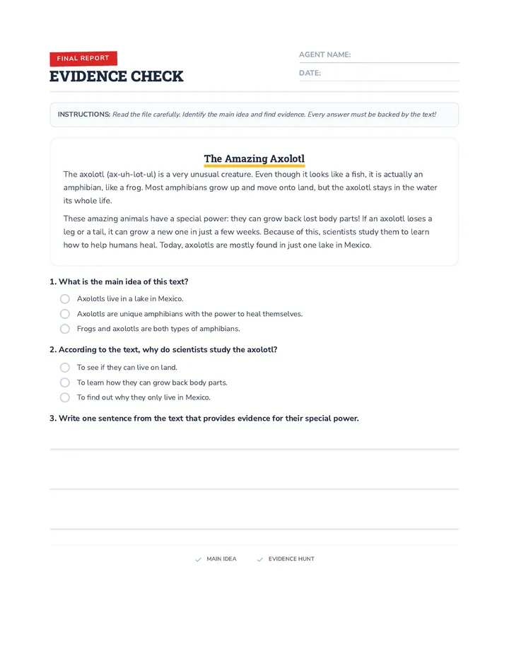 Final Report Exit Ticket