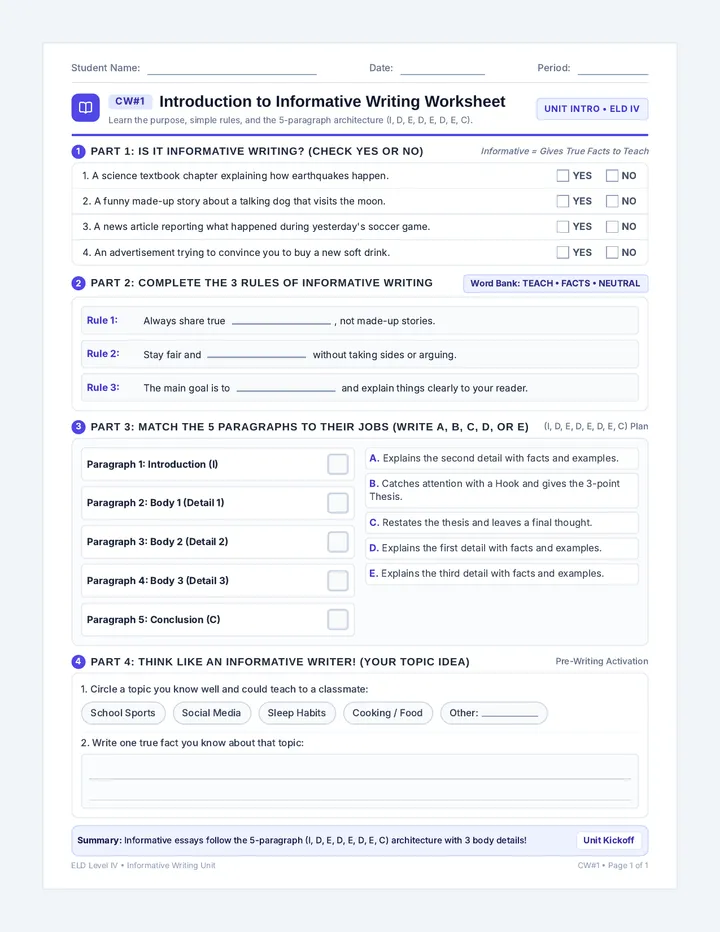 Intro Architect Worksheet