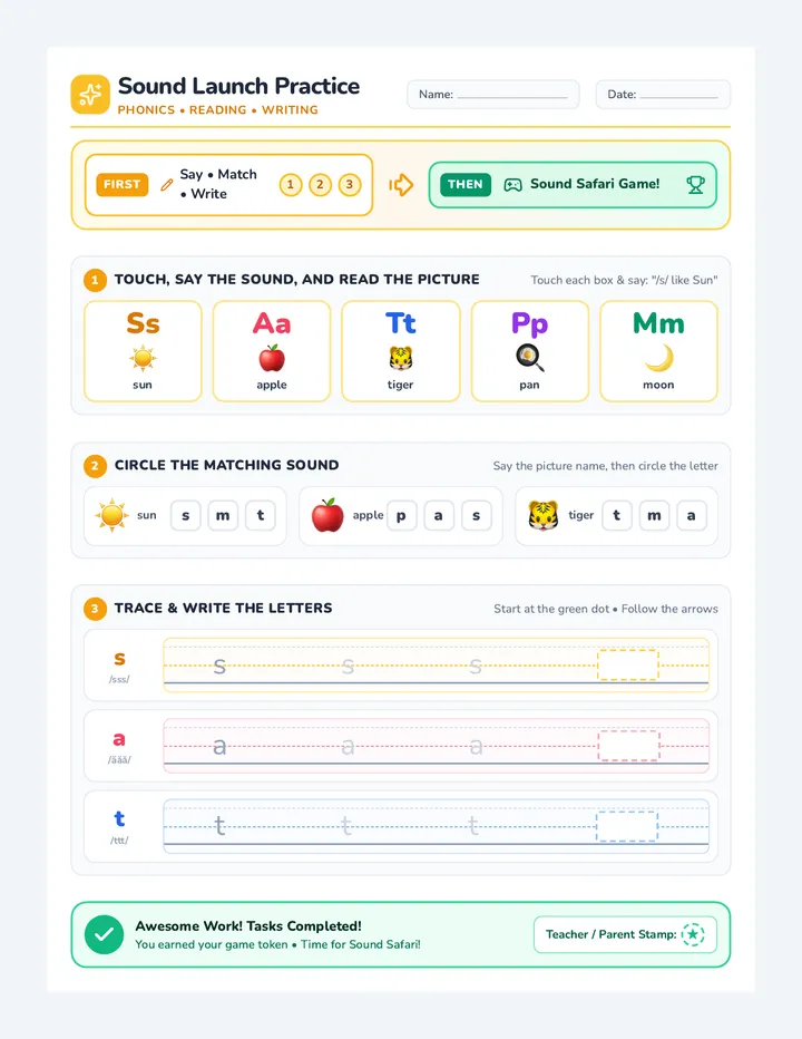 Letter Sound Practice Mat
