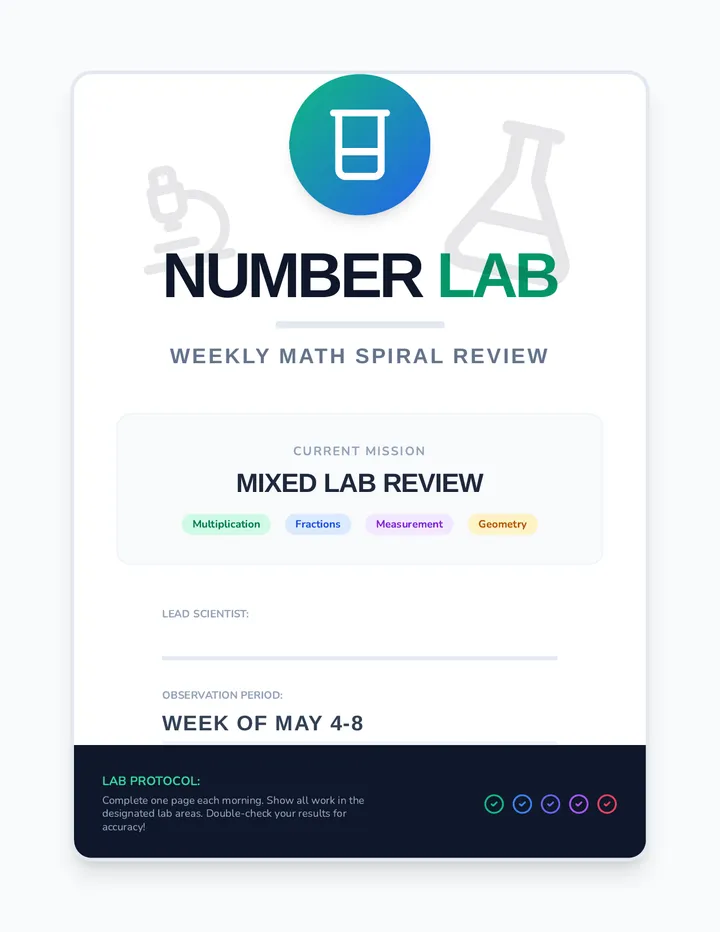 Number Lab Cover Page