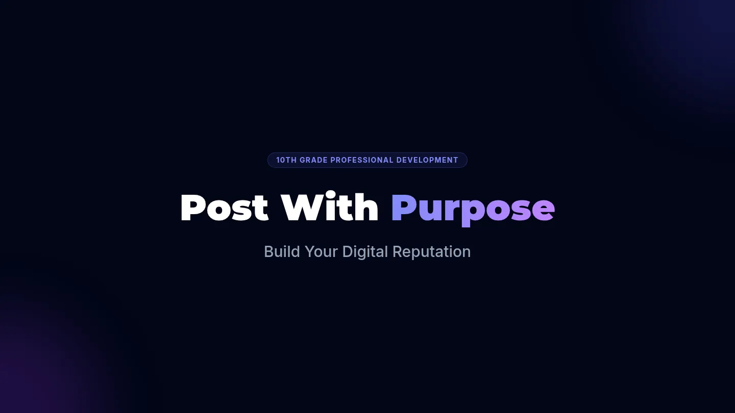 Post With Purpose Slides