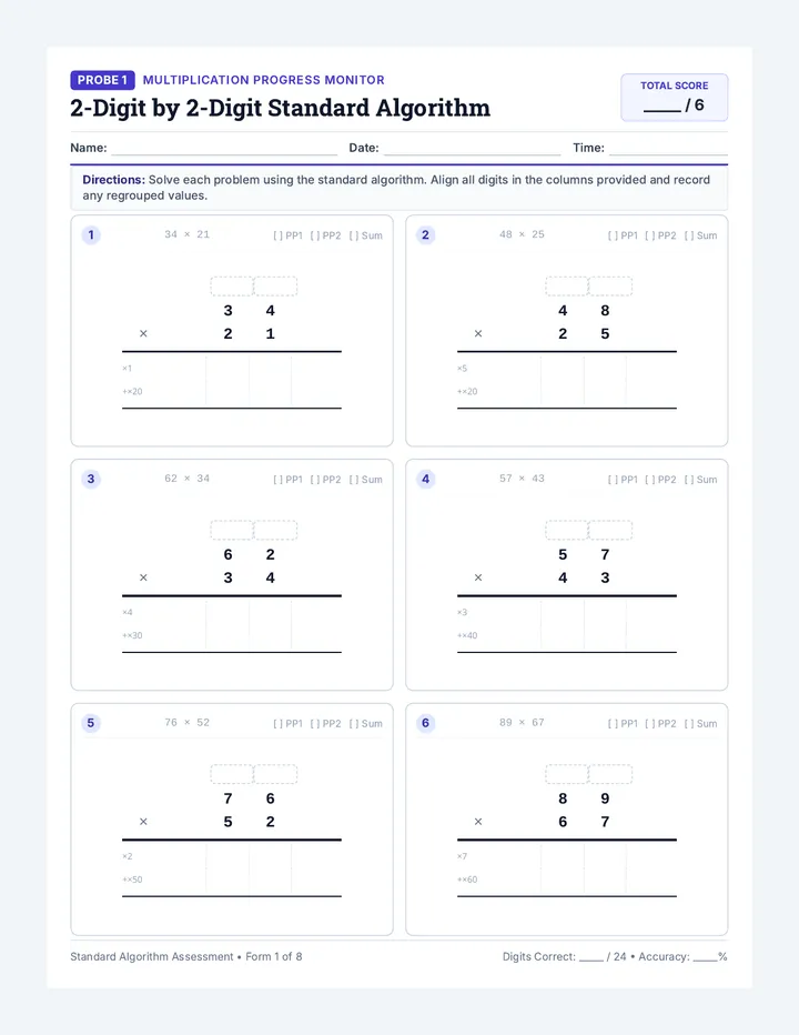 Digit Duel Progress Probes