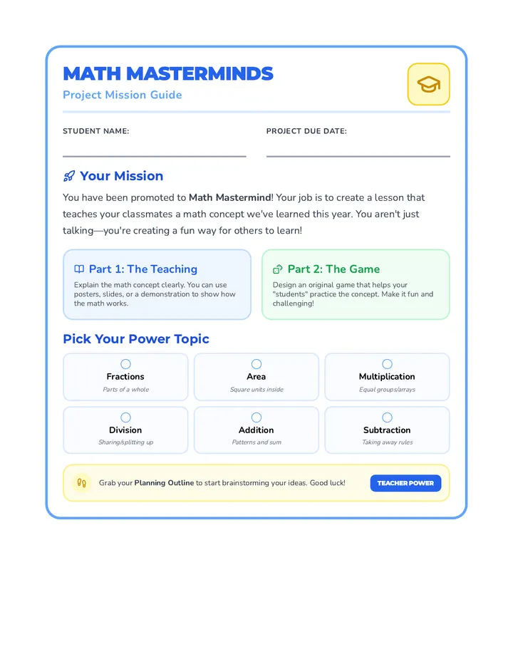 Math Mastermind Project Guide