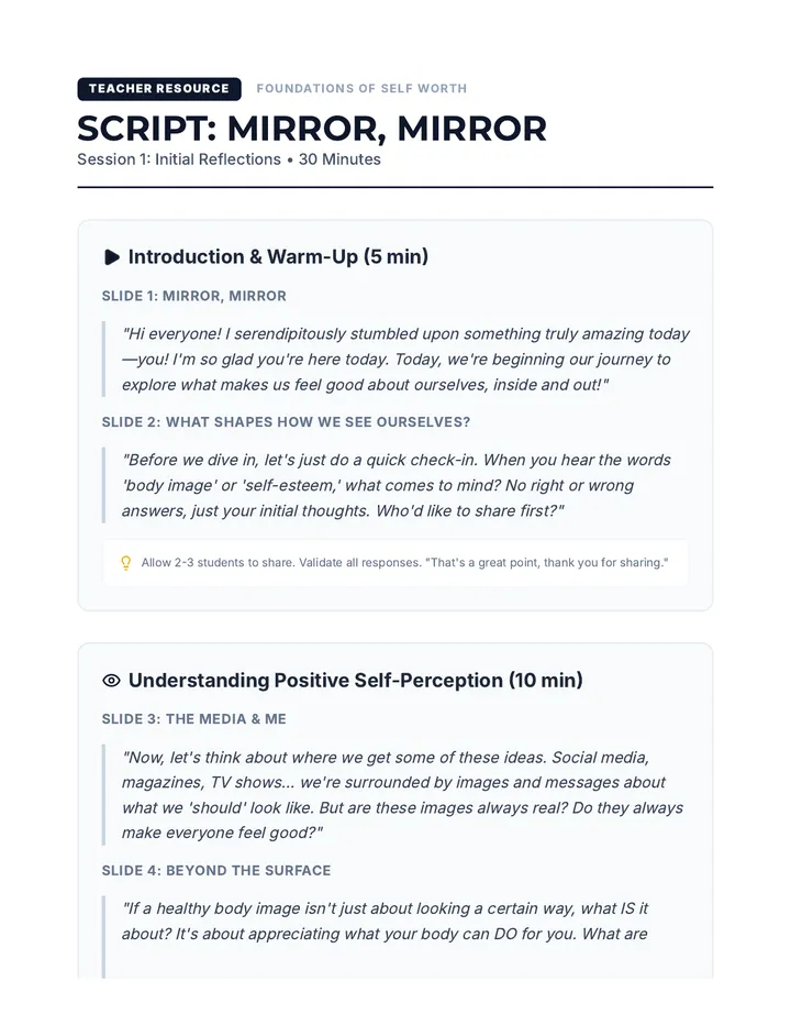 Mirror Mirror Session 1 Script