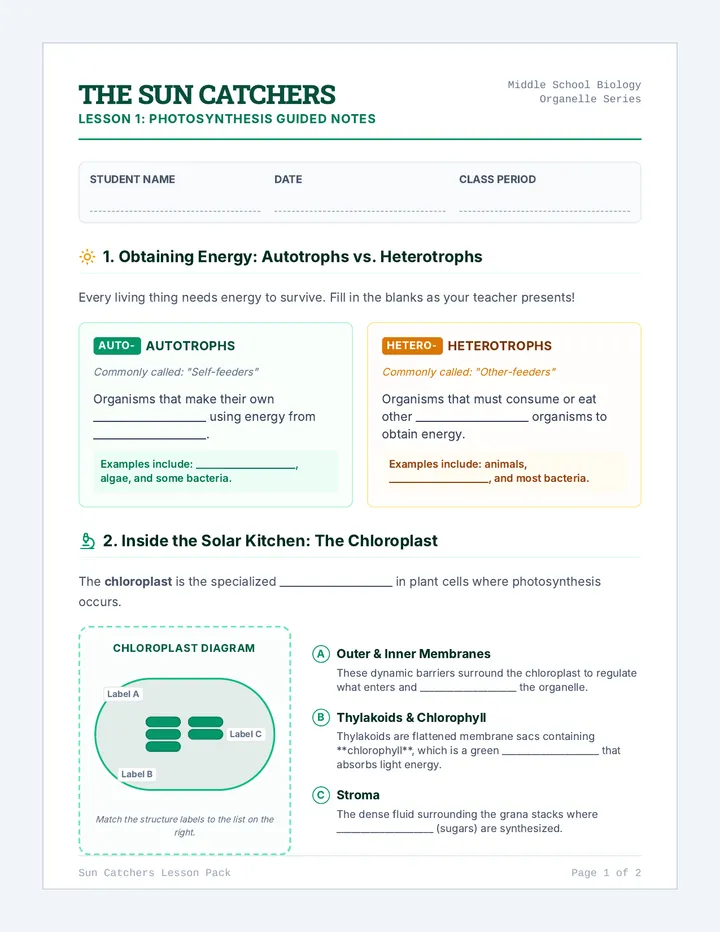 Sun Power Guided Notes