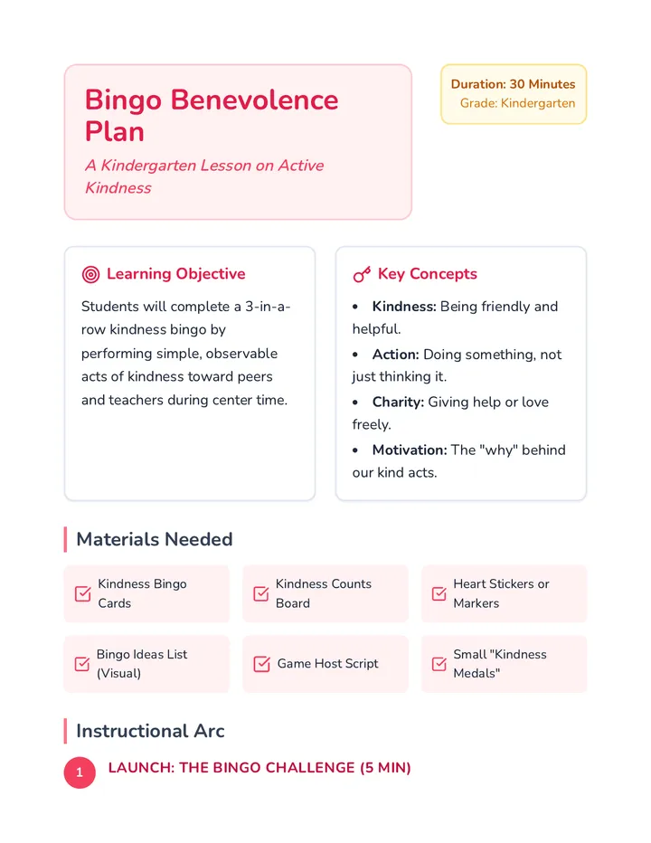 Bingo Benevolence Plan