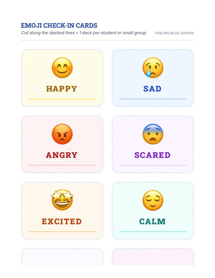 Emoji Check-In Cards