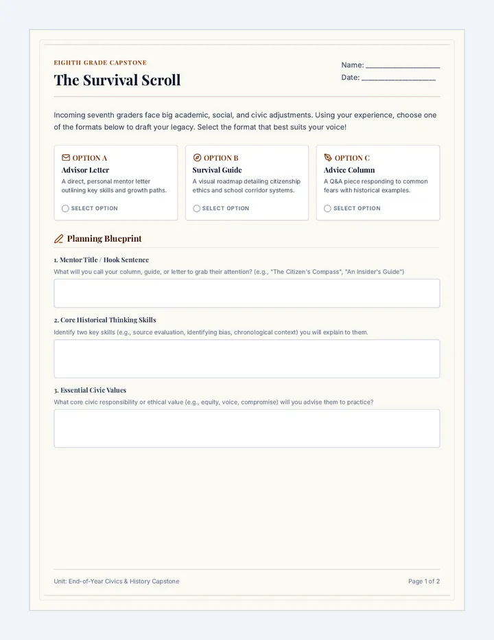 Survival Scroll Activity