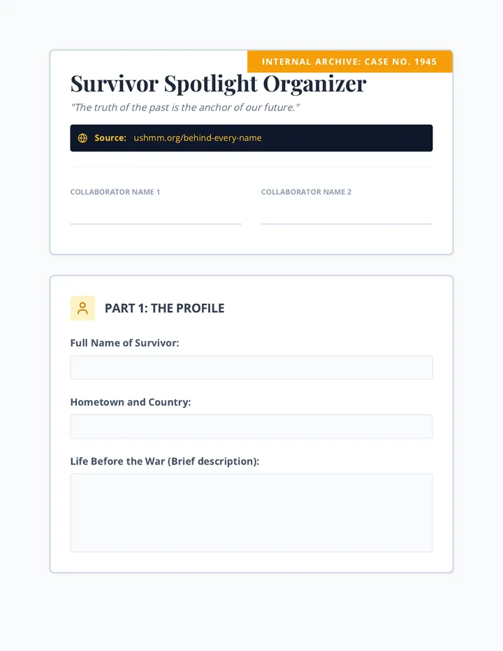 Survivor Spotlight Organizer