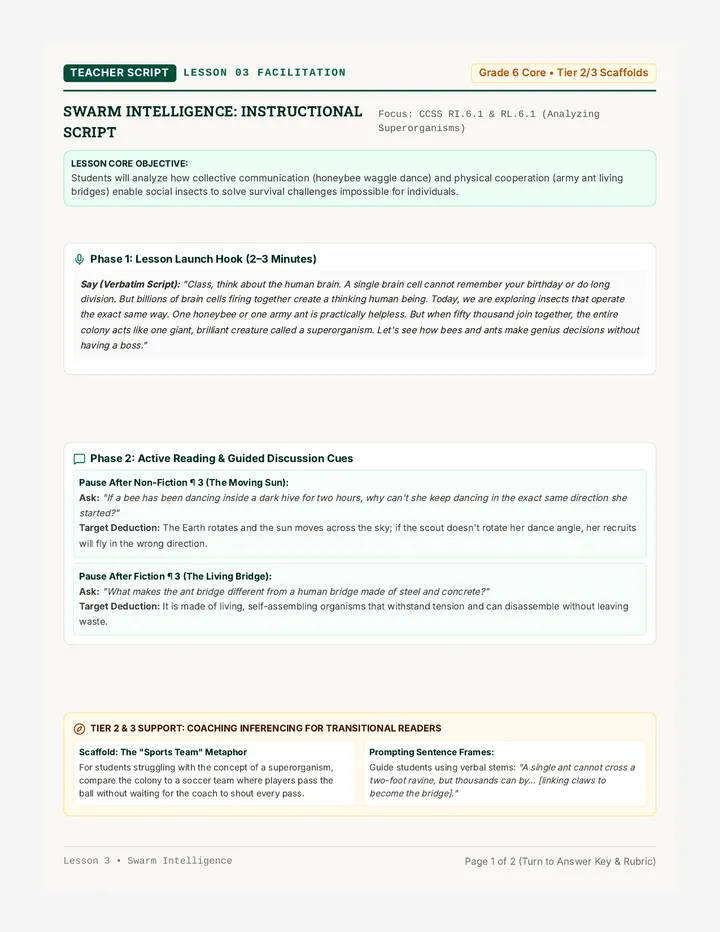 Swarm Intelligence Teacher Guide