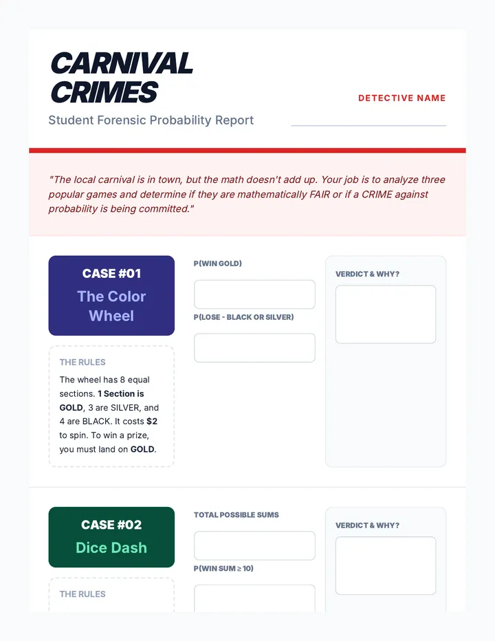 Carnival Crimes Analysis Worksheet