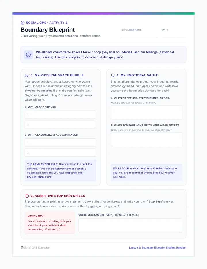 Boundary Blueprint Worksheet